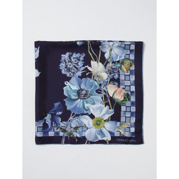 Ferragamo Neck Scarf Woman Navy
